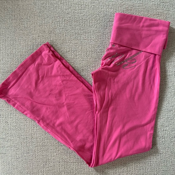 Victoria’s Secret Pink Stretch Cotton Holdover Bling  Leggings Sz.M Short & L - Picture 5 of 5